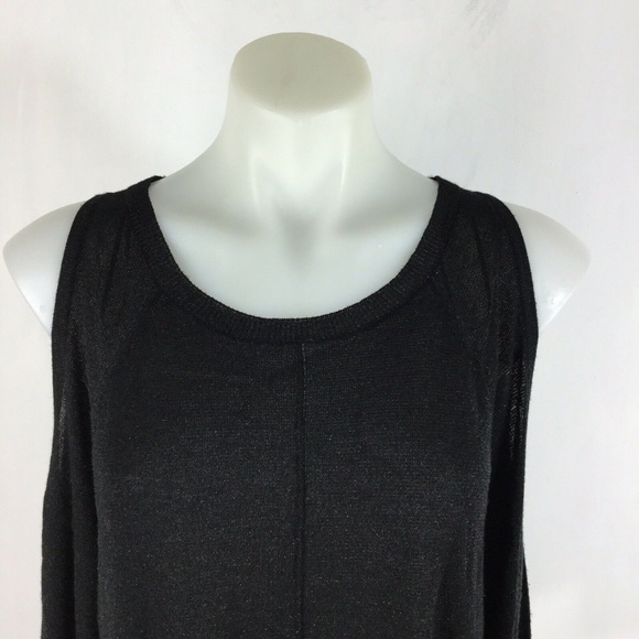 Vince Camuto Sweater Metallic Knit Cold Shoulder - Picture 2 of 8